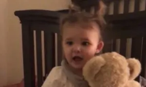 Daughter Gets Excited Over Bear With Father’s Voice Recording