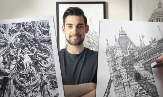 Architecture Artist Draws Amazing Palaces, London Bridge, Louvre With Obsessive Detail—Take a Look