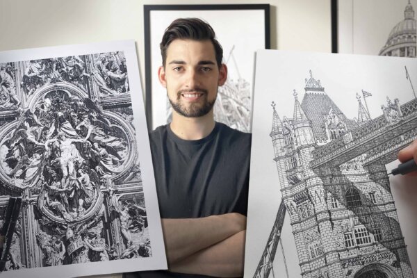 Architecture Artist Draws Amazing Palaces, London Bridge, Louvre With Obsessive Detail—Take a Look