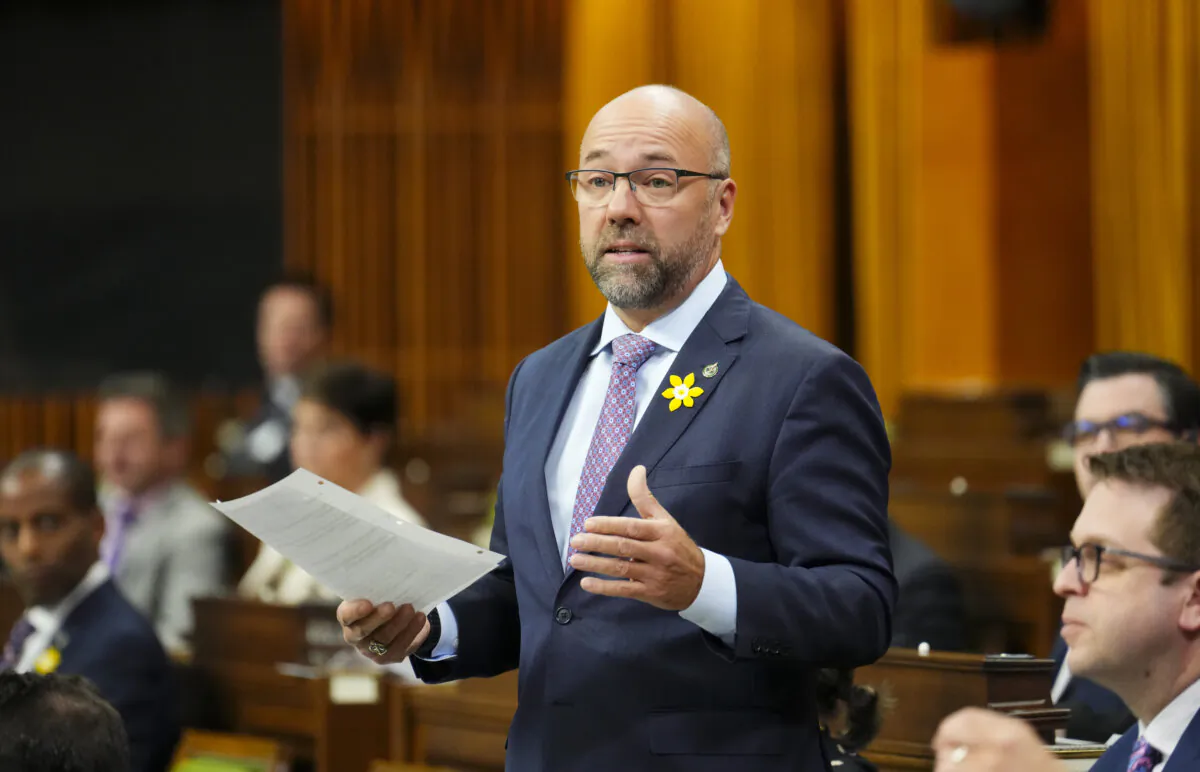 Liberal member of Parliament Andy Fillmore rises during question period in the House of Commons on Parliament Hill in Ottawa on April 21, 2023. (The Canadian Press/Sean Kilpatrick)