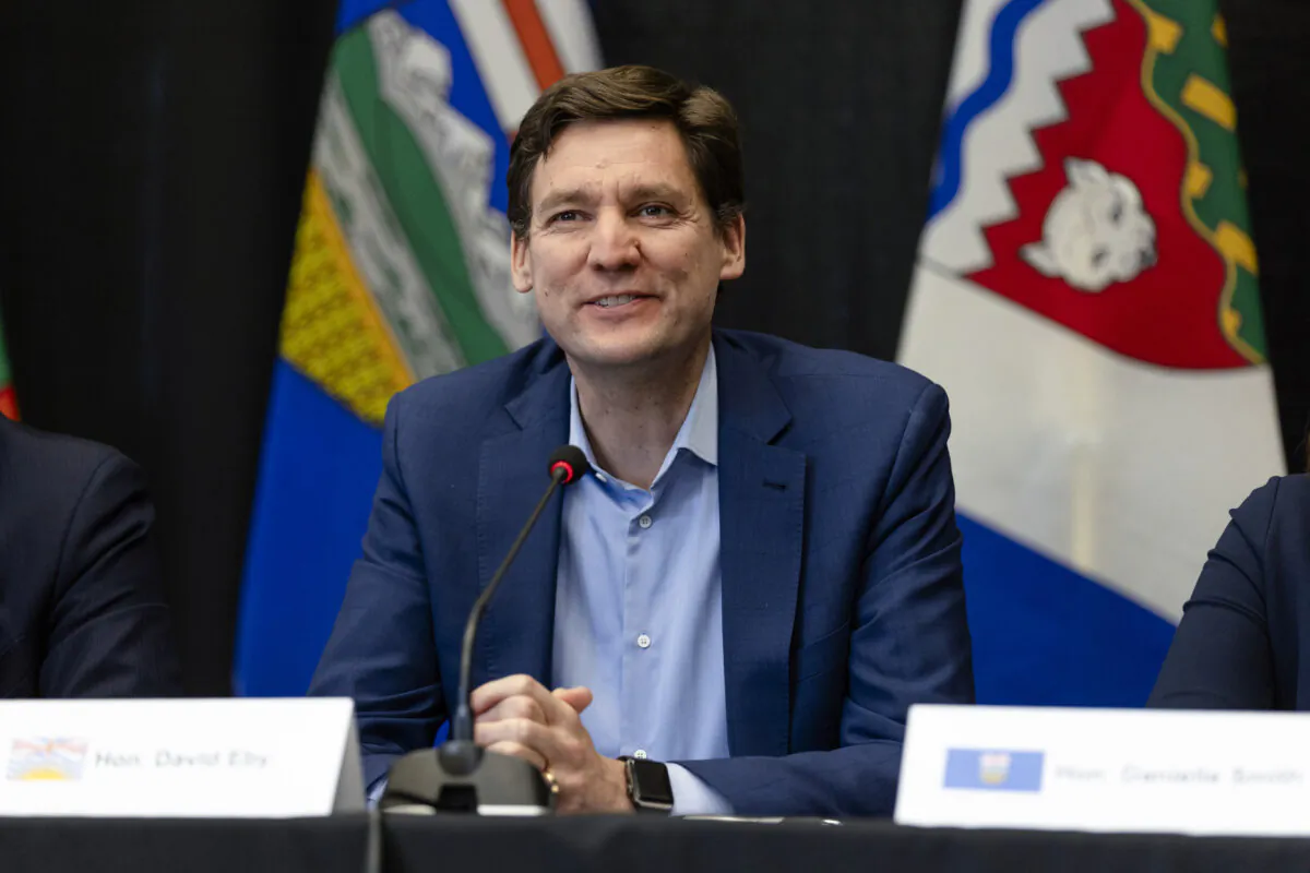 British Columbia Premier David Eby speaks during the media availability at the 2024 Western Premiers Conference in Whitehorse on June 10, 2024. (The Canadian Press/Crystal Schick)