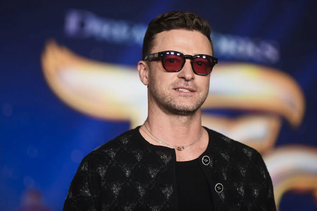 Justin Timberlake arrives at the premiere of "Trolls Band Together" at the TCL Chinese Theatre in Los Angeles, on Nov. 15, 2023. (Richard Shotwell/Invision/AP)