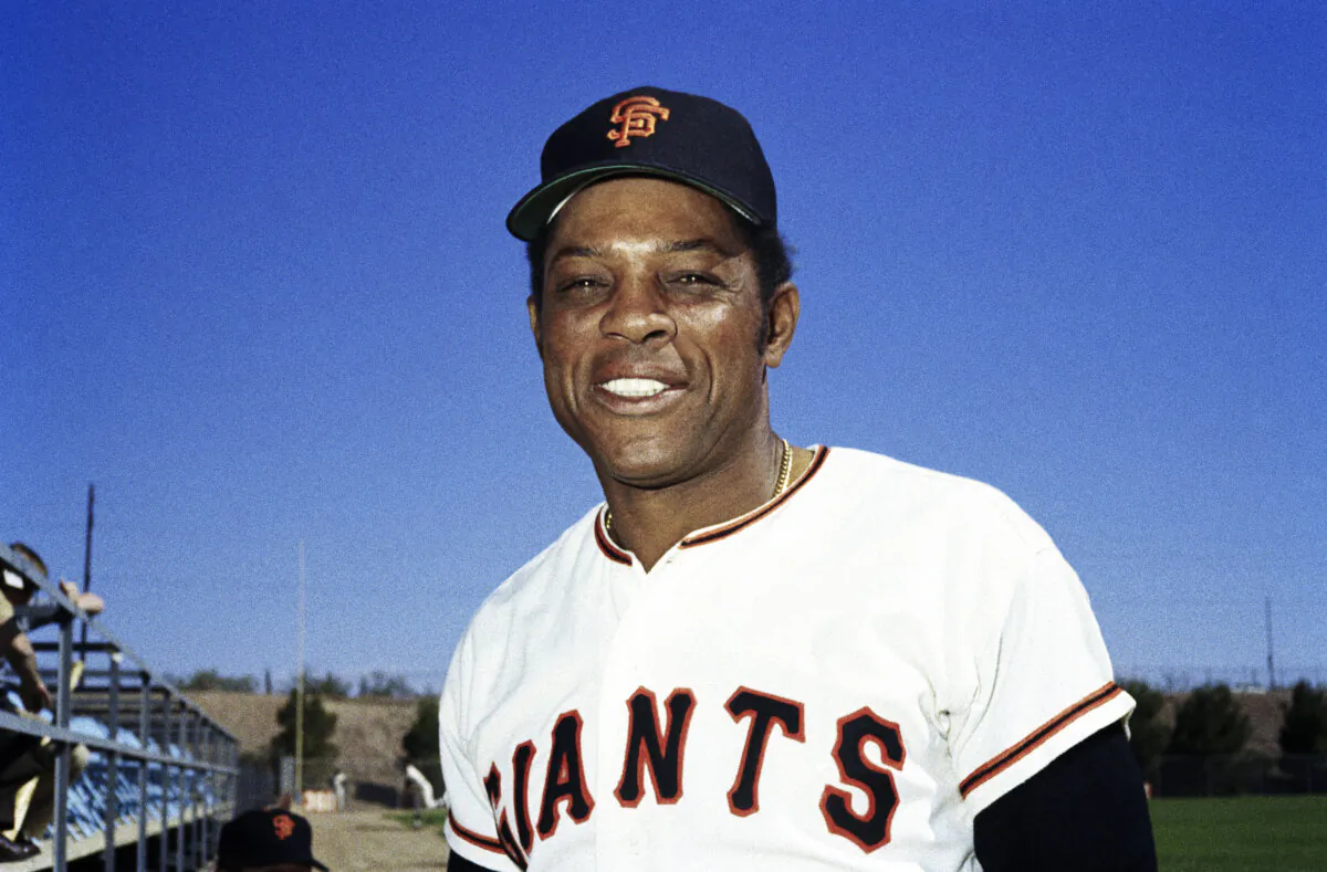 San Francisco Giants legend Willie Mays poses for a photo during spring training in 1972. (AP Photo)
