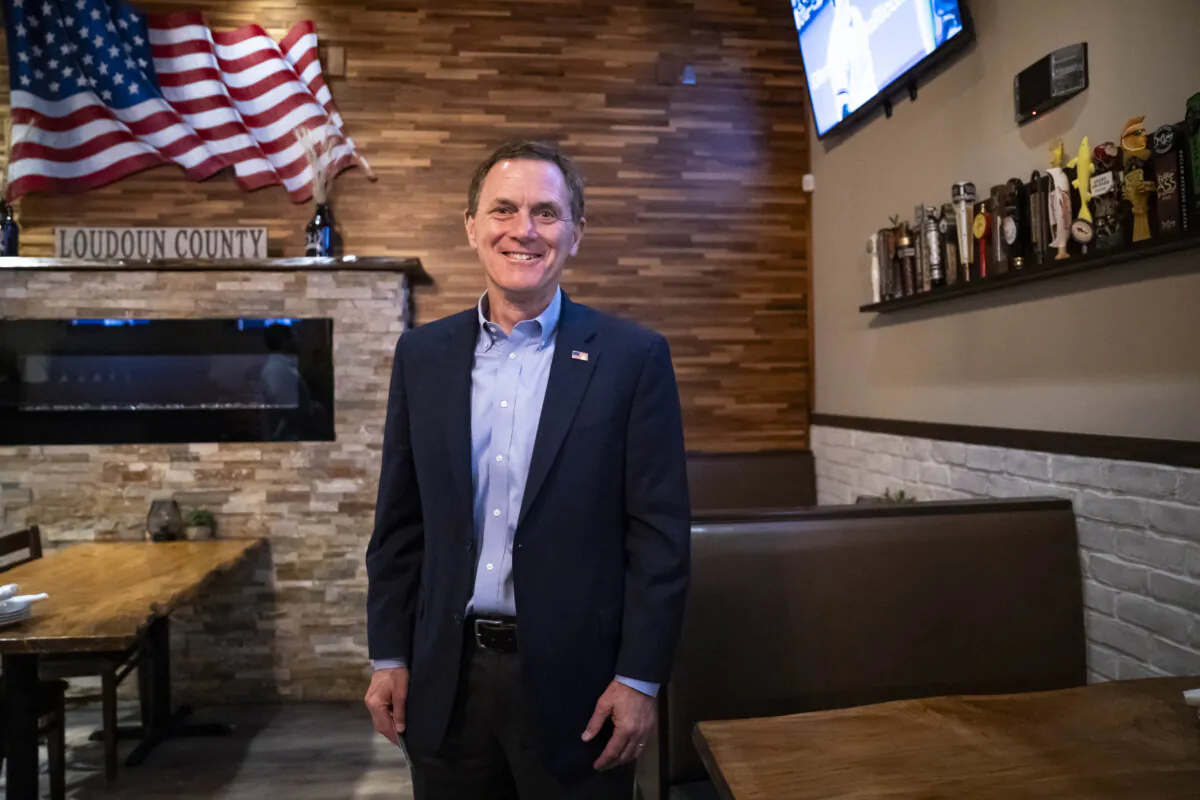 Mike Clancy speaks after winning the Republican nomination during the primary congressional race in Ashburn, Va., on June 18, 2024. (Madalina Vasiliu/The Epoch Times)