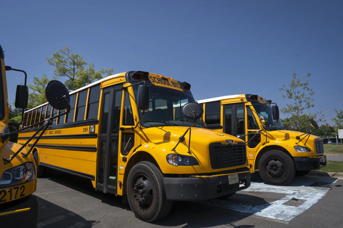 School buses in a file photo. (Madalina Vasiliu/The Epoch Times)