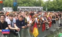 Soccer Fans Arrive at Stuttgart Stadium for Germany vs Hungary 2024 European Championship Game