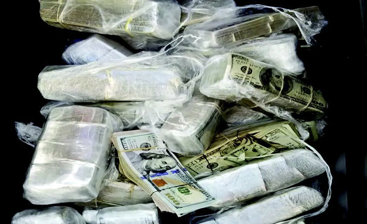 Confiscated drug money. (U.S. District Attorney via AP)