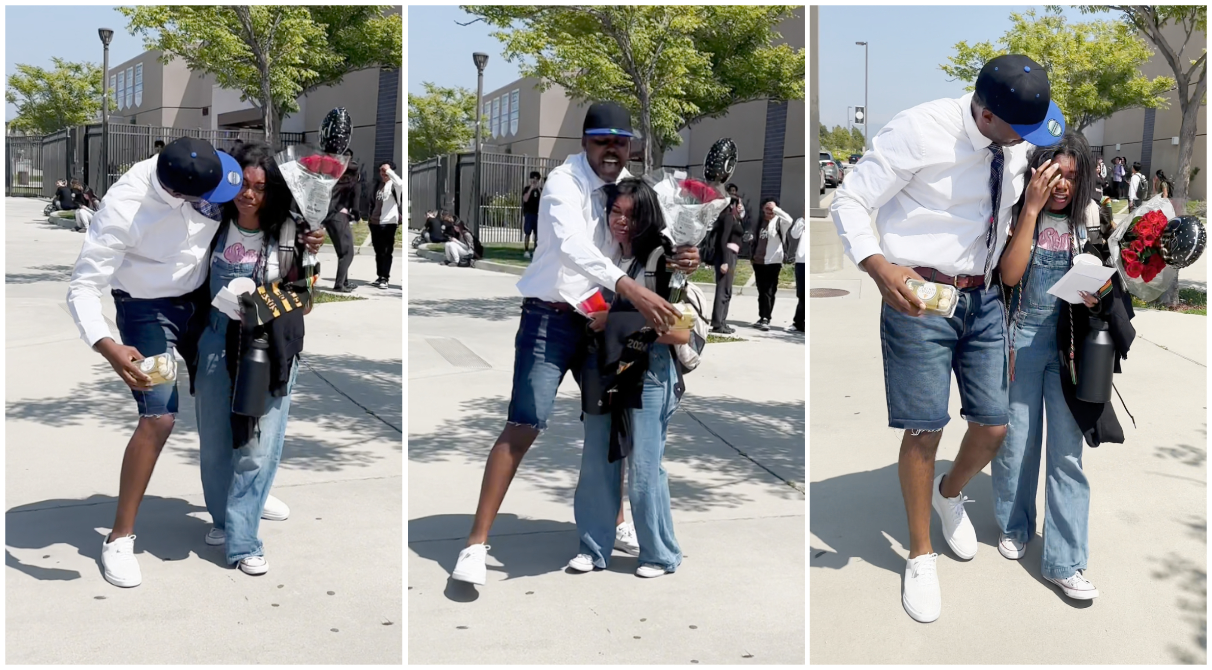 Mr. Smith picked up Jayna on her last day of high school.