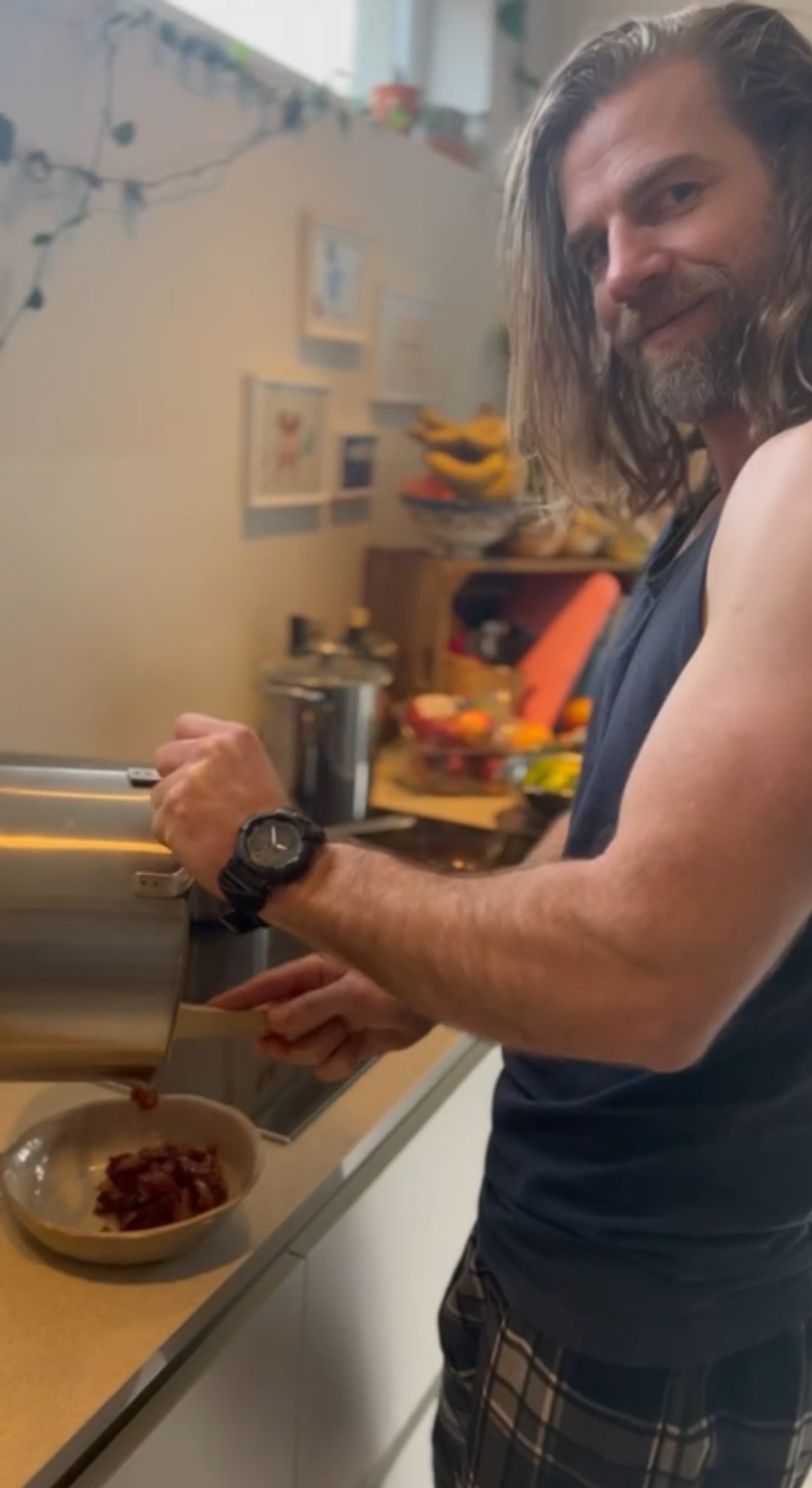 Since turning off the television in the evenings, Mr. Clarke cooks much more.