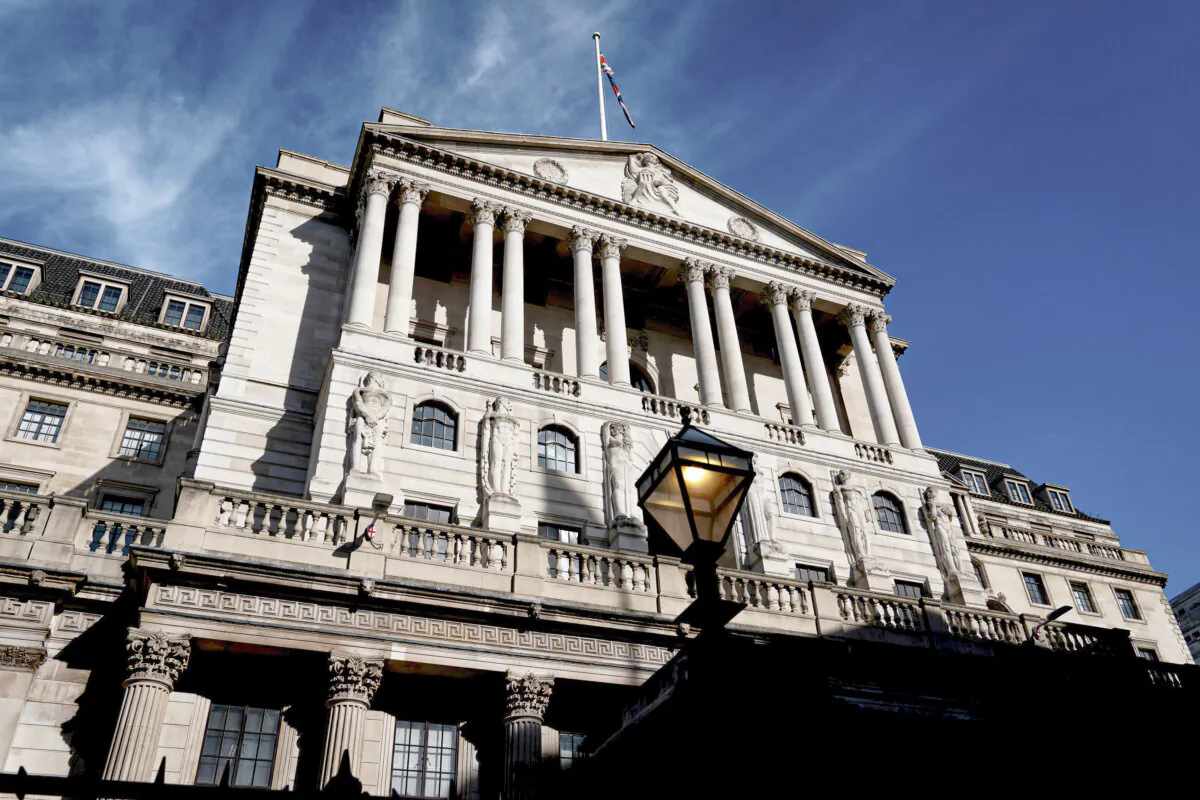 A general view of the Bank of England in London on Sept. 21, 2023. (Aaron Chown/PA Wire)