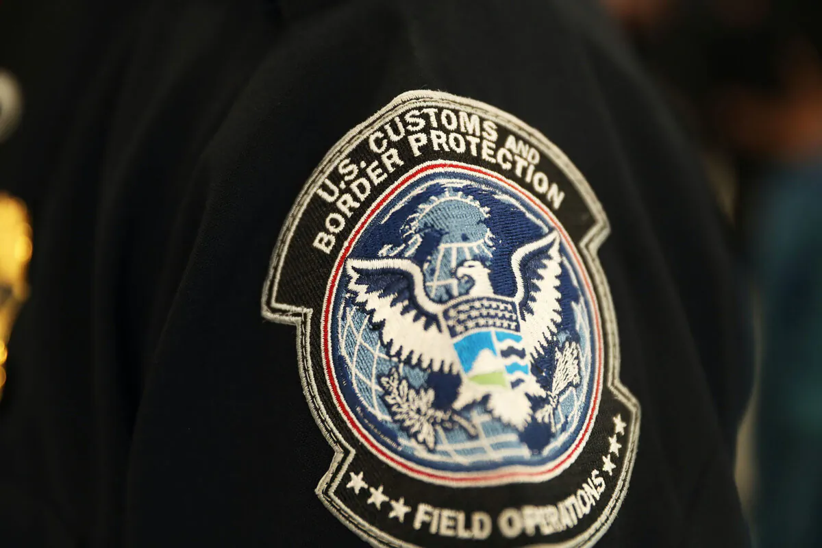 A patch is seen on the sleeve of a U.S. Customs and Border Protection officer at Miami International Airport on Feb. 27, 2018. (Joe Raedle/Getty Images)
