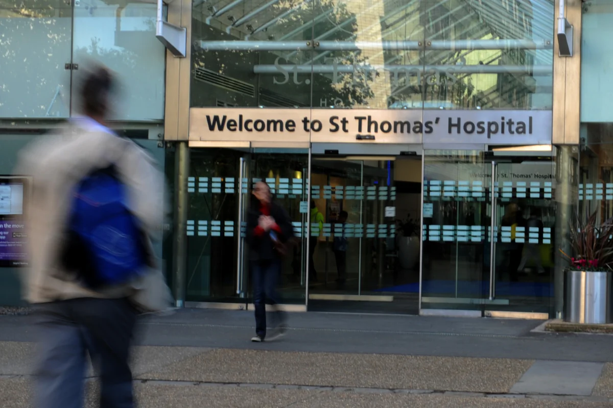 File photo of a general view of Guy's and St. Thomas' Hospital in London, England, dated Oct. 14, 2011. (Georgie Gillard/PA Wire)