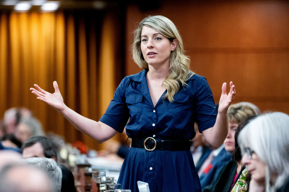 Foreign Affairs Minister Mélanie Joly rises during question period in the House of Commons on Parliament Hill in Ottawa on June 3, 2024. (The Canadian Press/Spencer Colby)