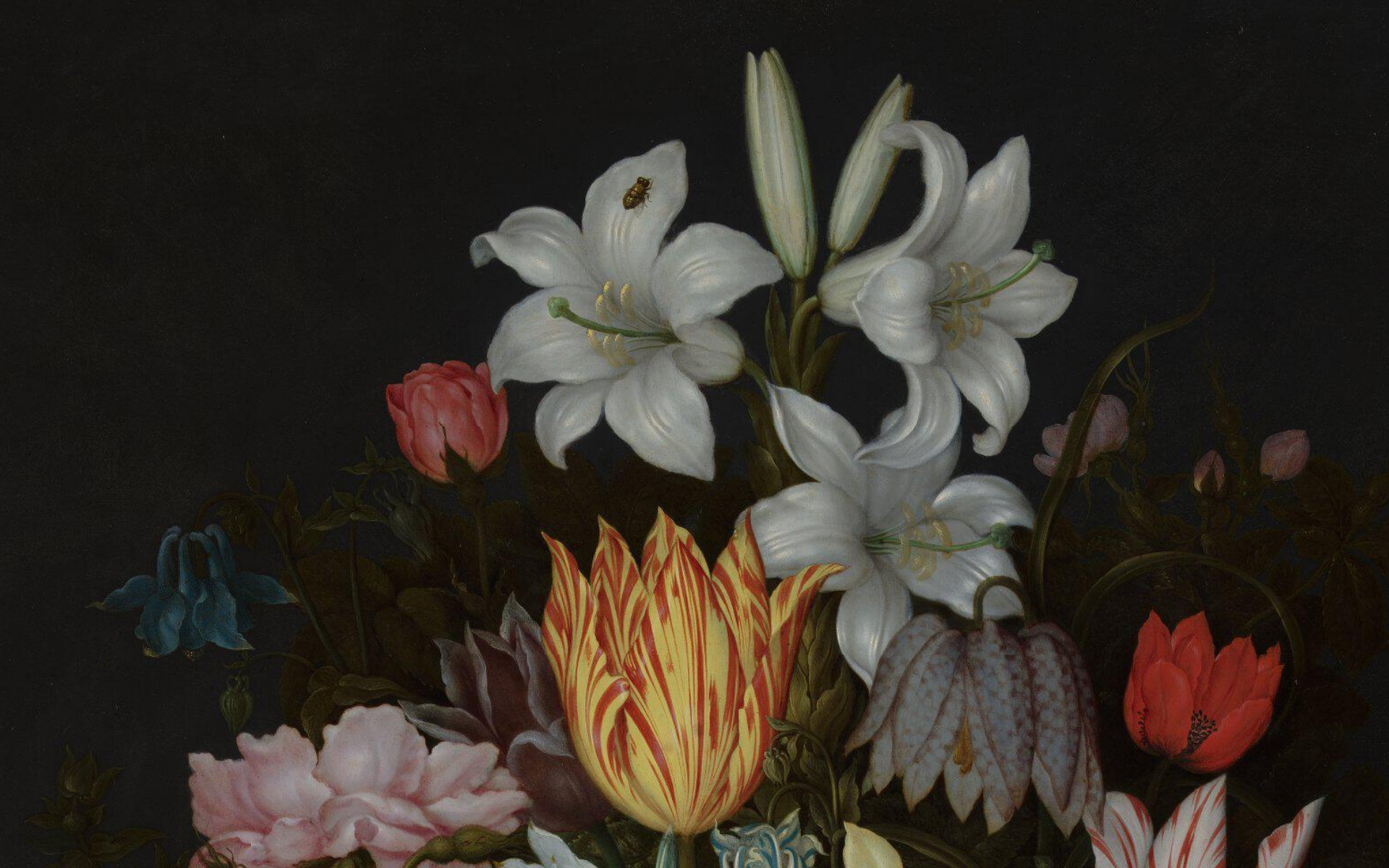 detail with Madonna Lilies