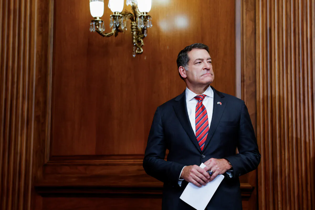 Rep. Mark Green (R-Tenn.) listens during a press conference on funding for the southern border at the U.S. Capitol Building in Washington on Sept. 29, 2023. (Anna Moneymaker/Getty Images)
