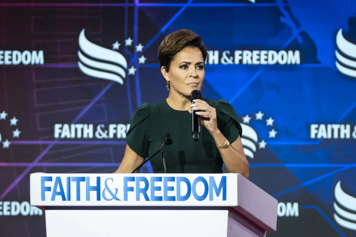 Kari Lake speaks at the 2024 Road to Majority Conference in Washington on June 21, 2024. (Madalina Vasiliu/The Epoch Times)