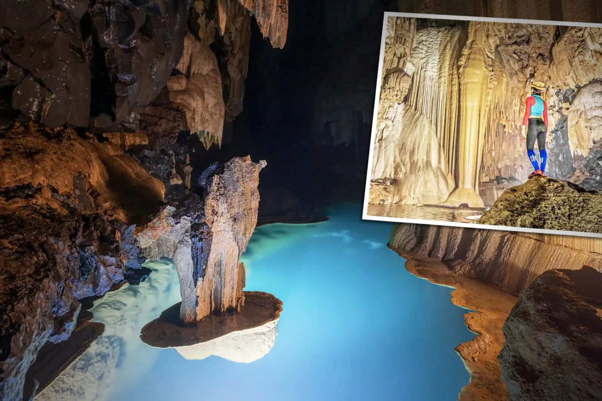 Floating Lake in Thung Cave, Vietnam. (Illustration by The Epoch Times, Courtesy of Jungle Boss Tours)