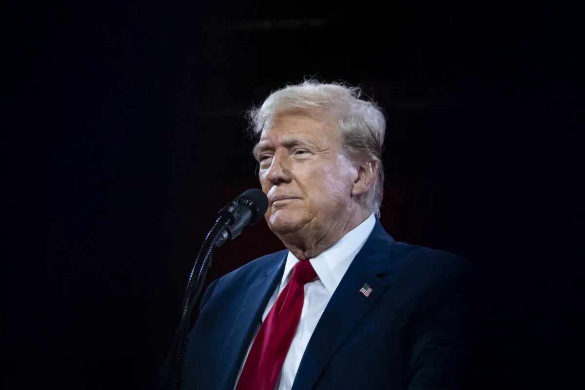 Former President Donald J. Trump speaks at the 2024 Road to Majority Conference in Washington on June 22, 2024. (Madalina Vasiliu/The Epoch Times)