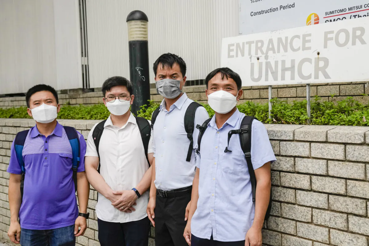 Members of the Shenzhen Holy Reformed Church in China prepare to submit their applications for asylum at the U.N. High Commissioner for Refugees office in Bangkok on Sept. 5, 2022. (Sakchai Lalit/AP Photo)