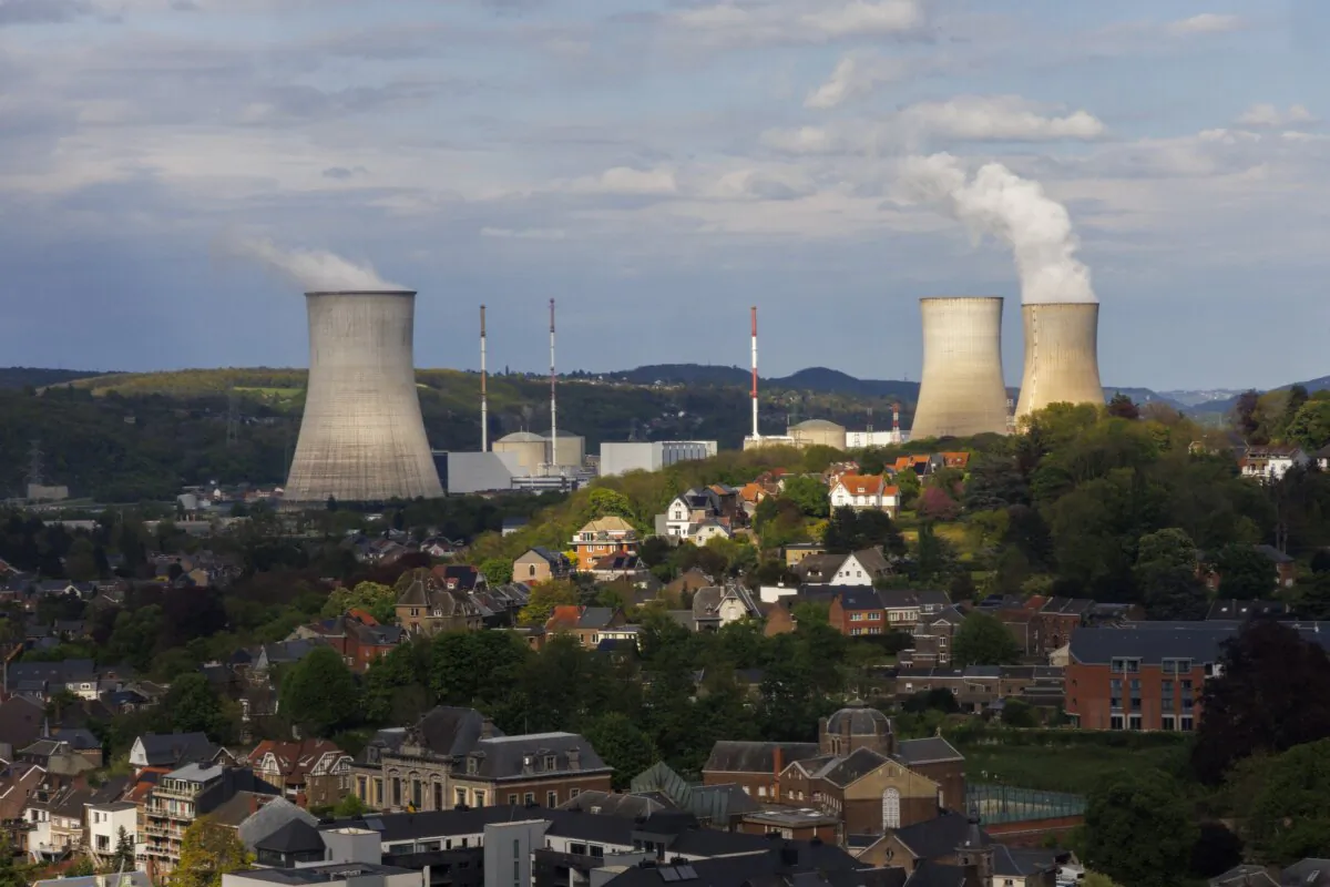 The Tihange nuclear plant is seen in Huy, Belgiumon, on April 27, 2024. (Nicolas Maeterlinck/Belga Mag/AFP via Getty Images)