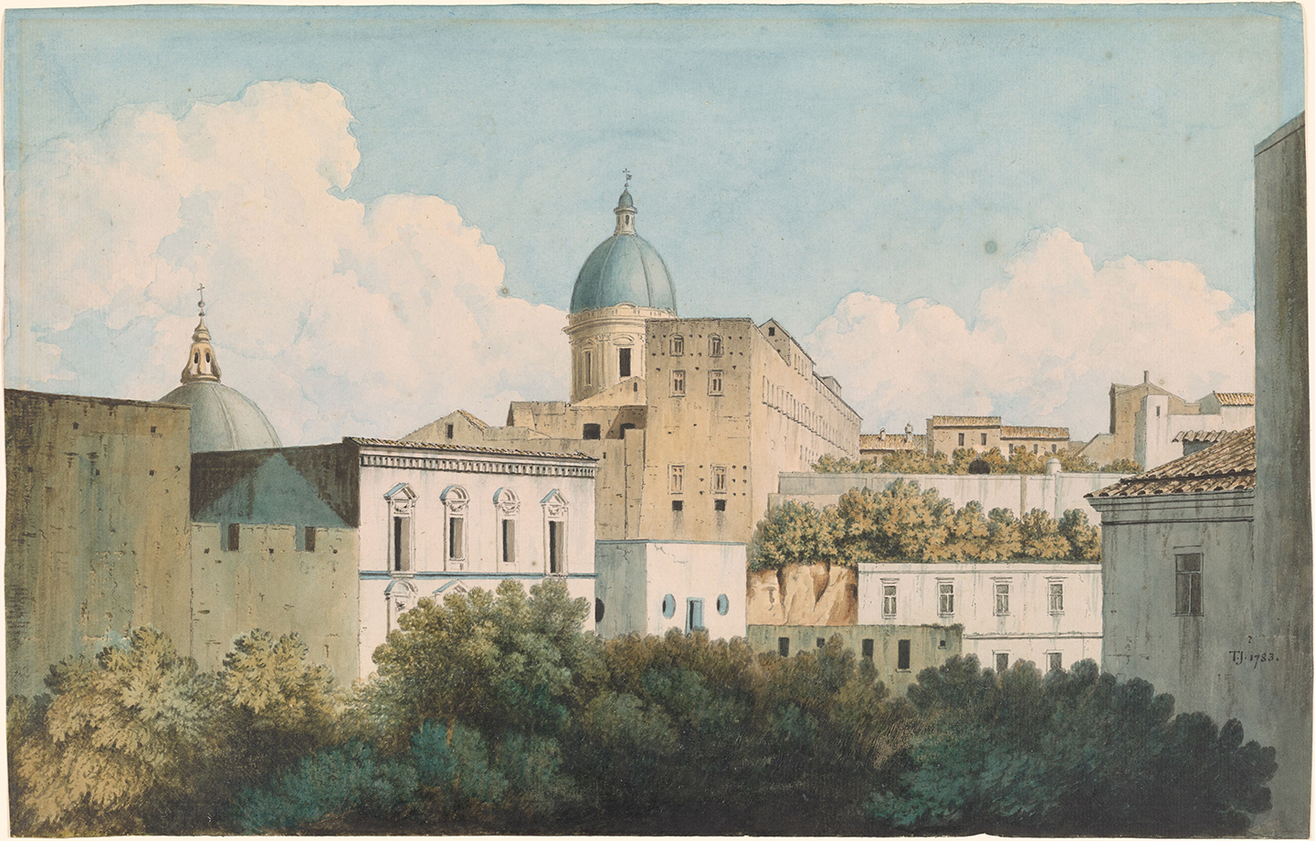 View with the Dome of S. Maria degli Angeli, Naples