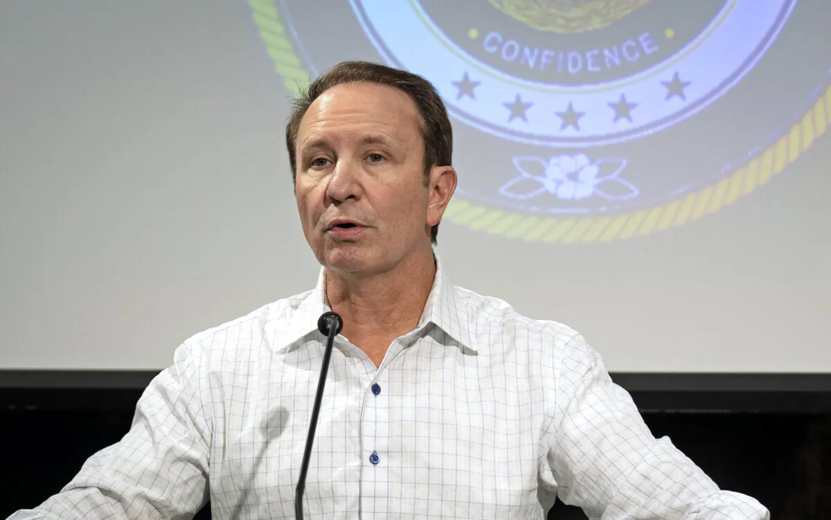 Louisiana Gov. Jeff Landry in Baton Rouge, La., on June 18, 2024. (Hilary Scheinuk/The Advocate via AP)