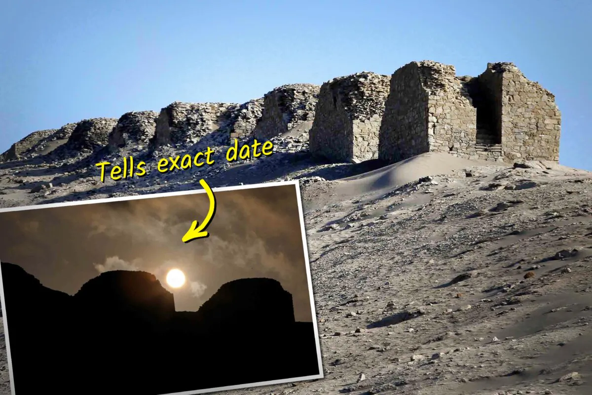 A 2,300-year-old solar observatory tells the date like a calendar using the sun. (Janine Costa/AFP via Getty Images)