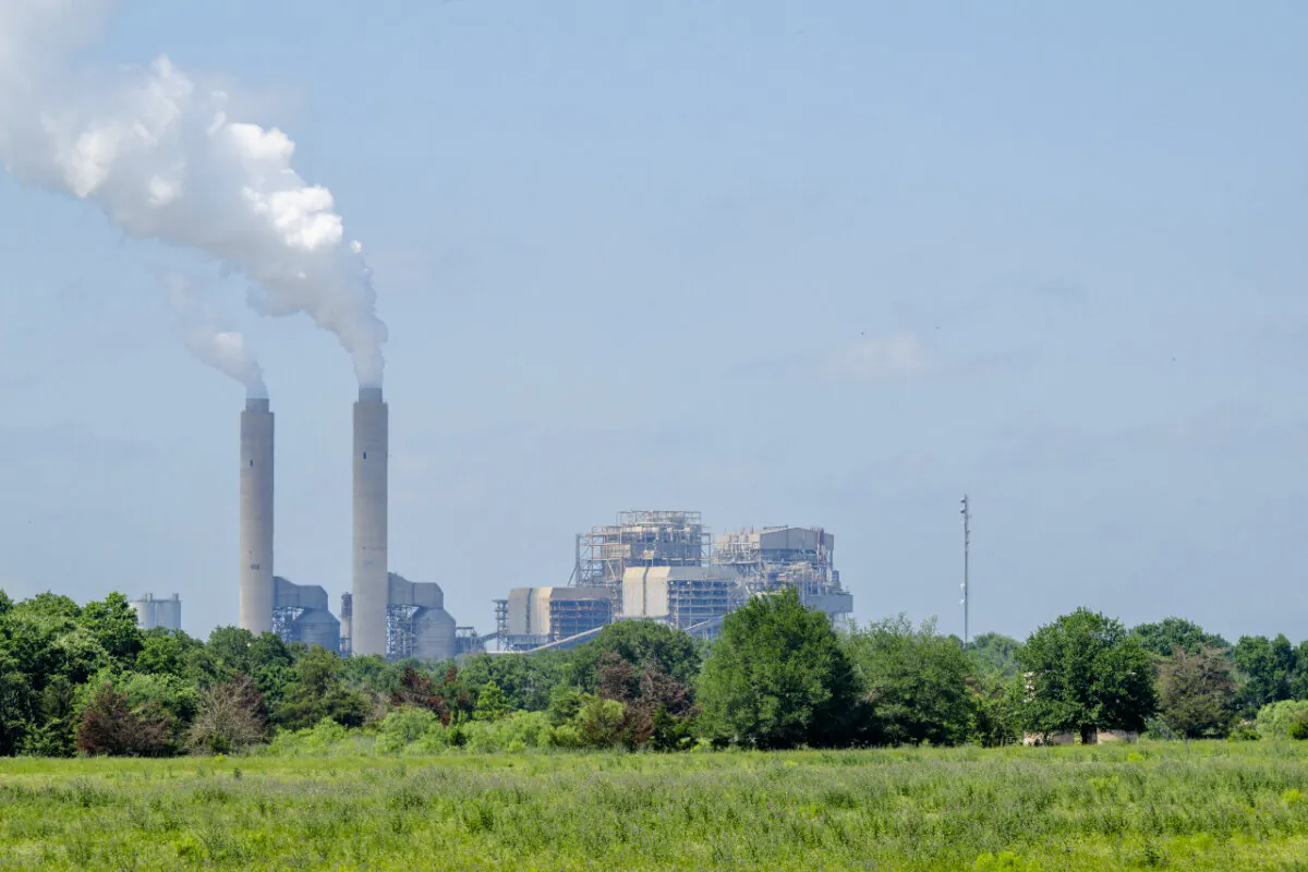 A view of the coal-fueled Oak Grove Power Plant in Robertson County, Texas, on April 29, 2024. (Brandon Bell/Getty Images)