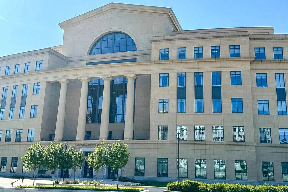 The Nathan Deal Judicial Center, home of Georgia's Supreme Court and Court of Appeals in Atlanta on May, 1, 2024. (Kate Brumback/AP Photo)