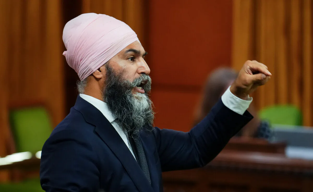 NDP Leader Jagmeet Singh during question period in House of Commons on Parliament Hill in Ottawa on June 18, 2024. (The Canadian Press/Sean Kilpatrick)