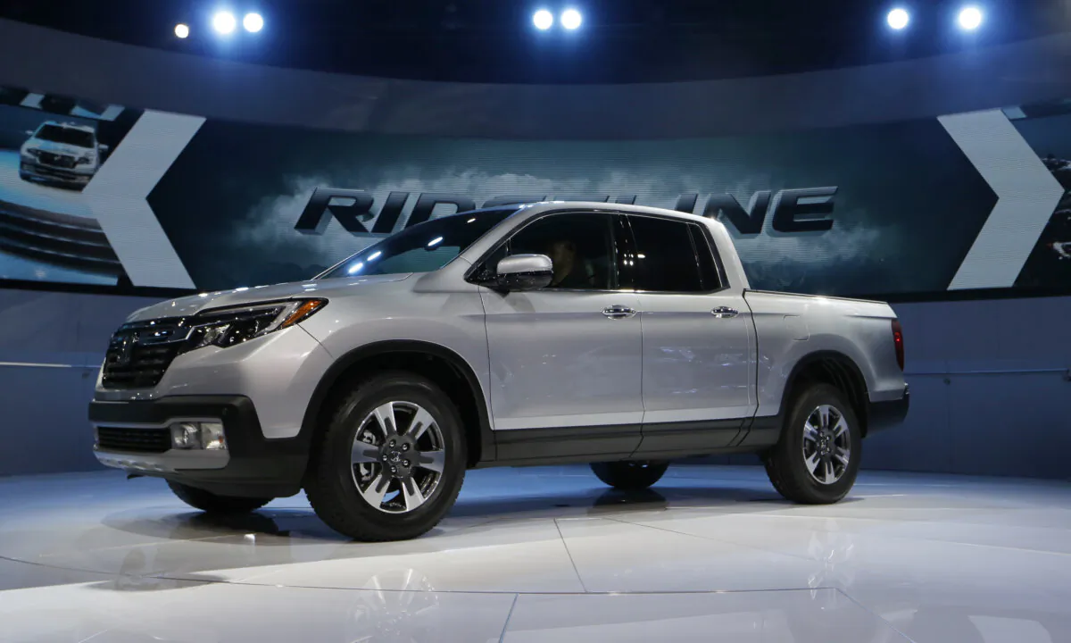 The 2017 Honda Ridgeline is unveiled at the North American International Auto Show in Detroit on Jan. 11, 2016. (Mark Blinch/Reuters)