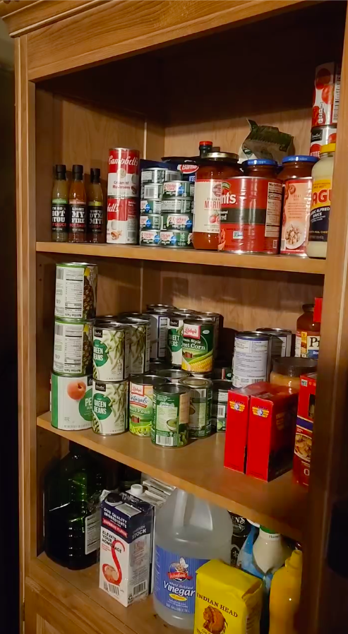 A snapshot of Amy's pantry.