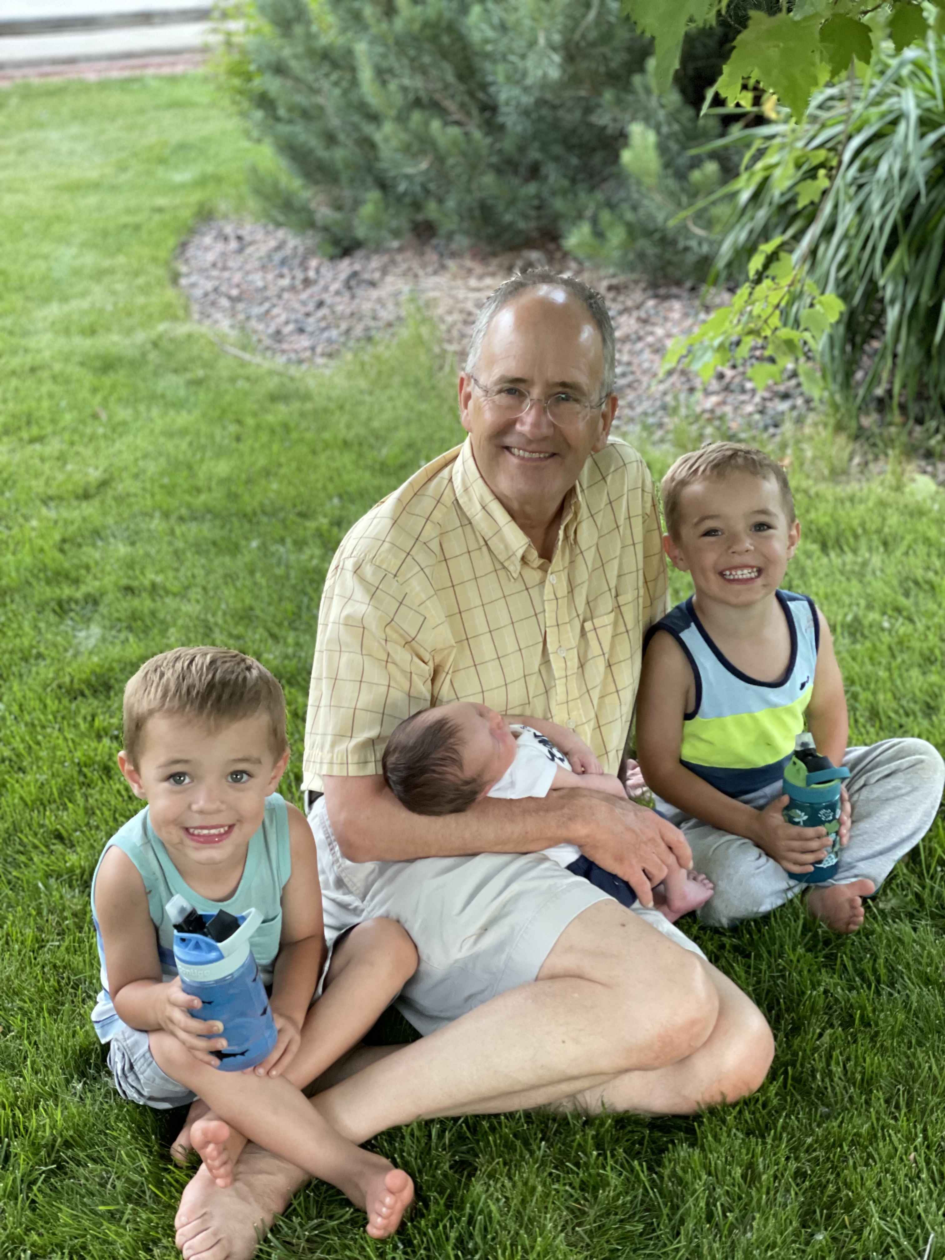 Mr. Dugger with his grandsons.