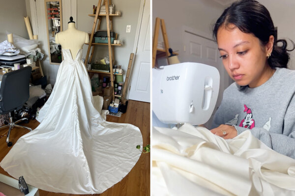 Bride Decides to Make Her Wedding Gown After Struggling to Find One—See Her Stunning Creation