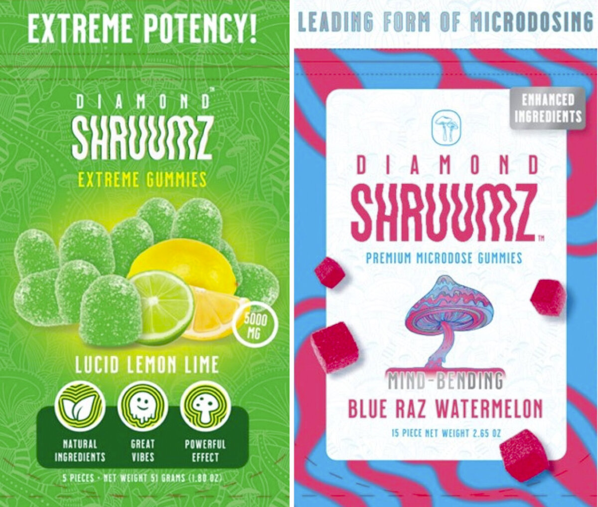 The U.S. Food and Drug Administration is investigating Diamond-Shruumz Microdosing candy bars after hospitalizations were reported. (Courtesy of the FDA)