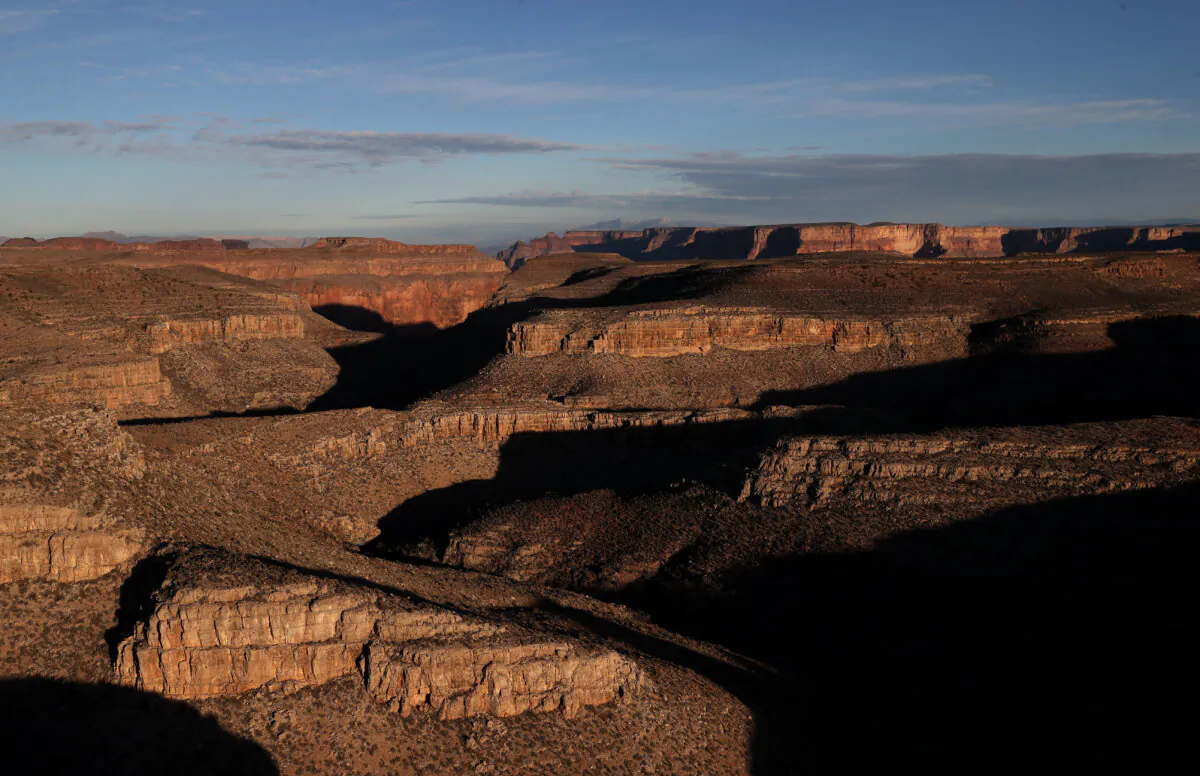 Aerial view of the West Rim of the Grand Canyon in the Hualapai Indian Reservation on January 10, 2019 near Peach Springs, Arizona. The Grand Canyon National Park is preparing to celebrate its centennial in February.  (Justin Sullivan/Getty Images)