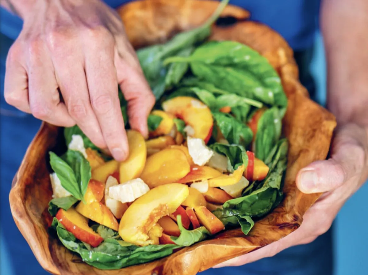 This salad takes full advantage of the stone fruit that reach their peak ripeness in the summer. (Laurie Smith)