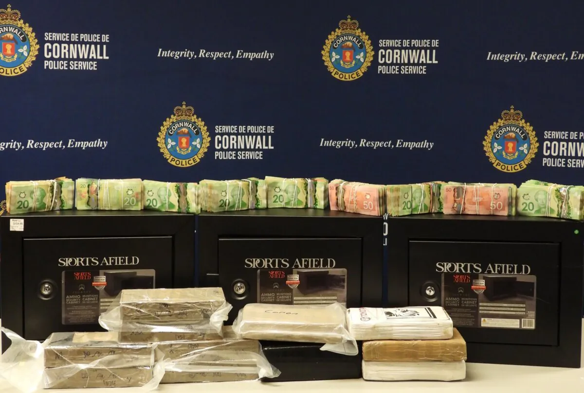Ontario Police confiscated cocaine, money, and other items in a June 25 raid in Cornwall, Ont. (Cornwall Police Service/Handout photo)