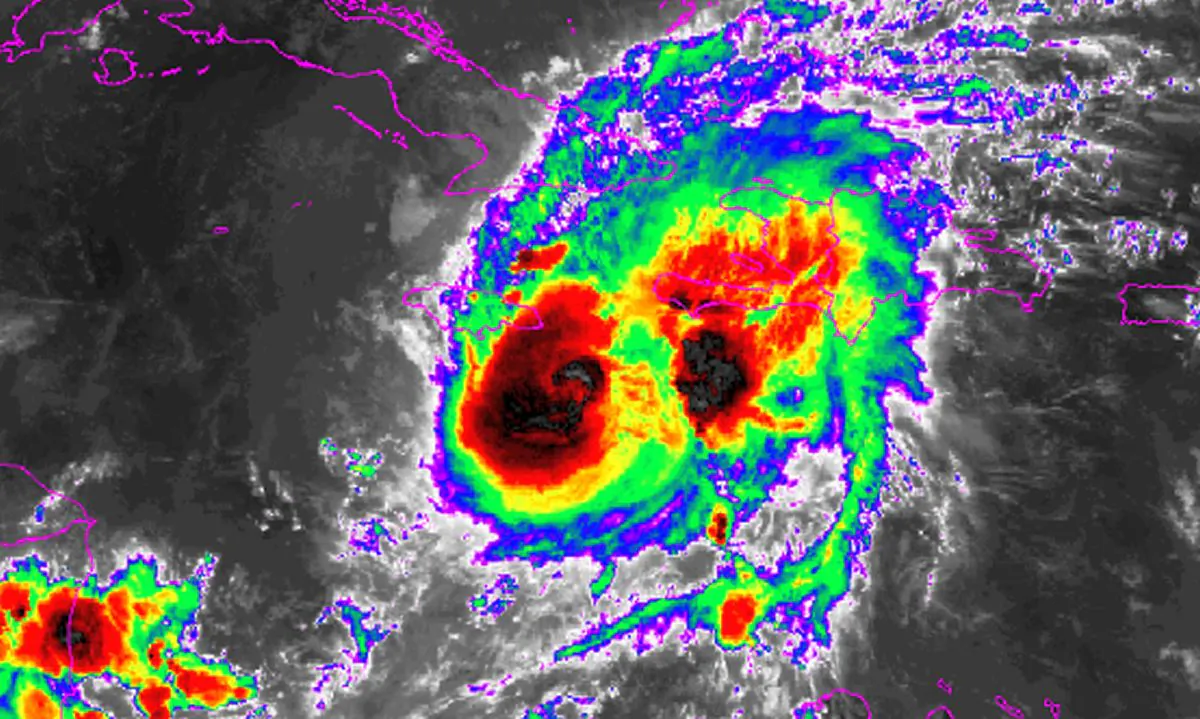 Hurricane Beryl is forecast to hit Jamaica later on Wednesday, July 3, 2024. (US National Oceanic and Atmospheric Administration)