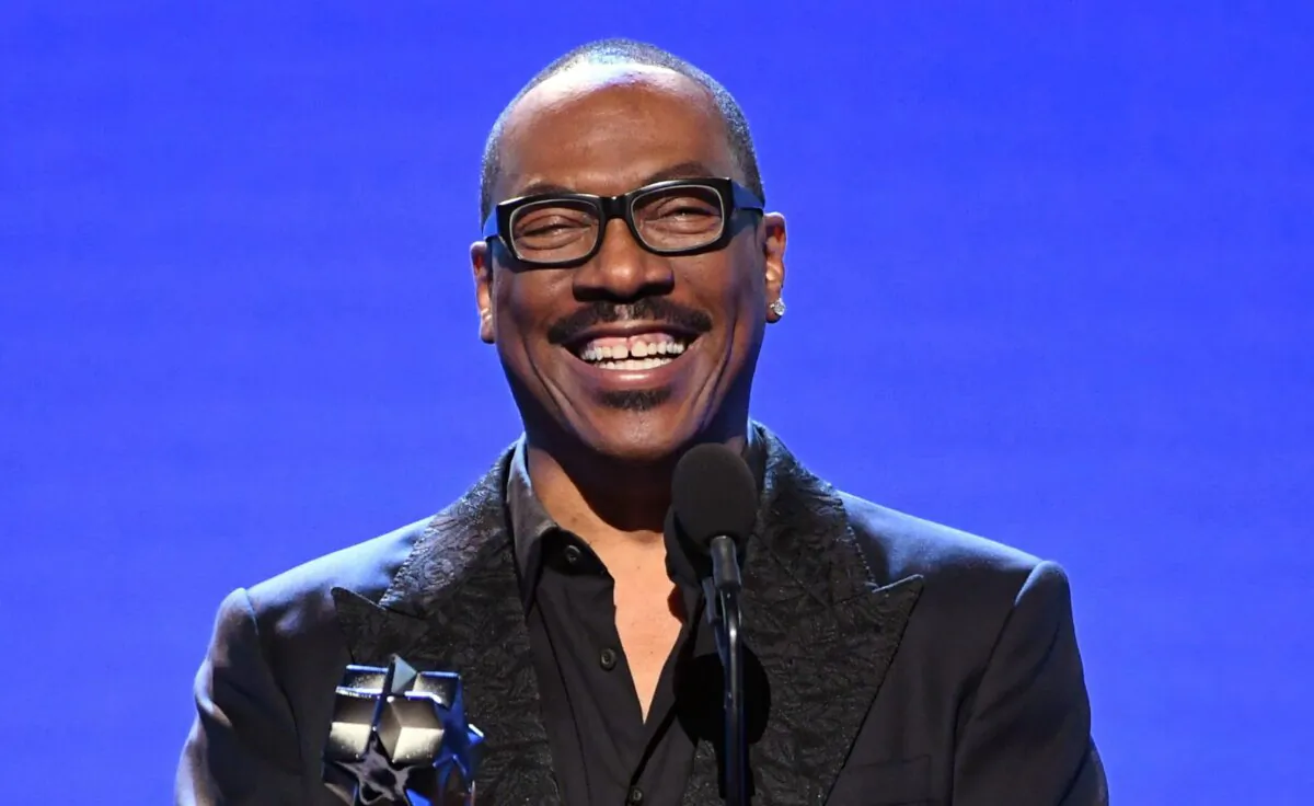 Eddie Murphy accepts the Lifetime Achievement Award onstage during the 25th Annual Critics' Choice Awards in Santa Monica, Calif., on Jan. 12, 2020. (Kevin Winter/Getty Images for Critics Choice Association)