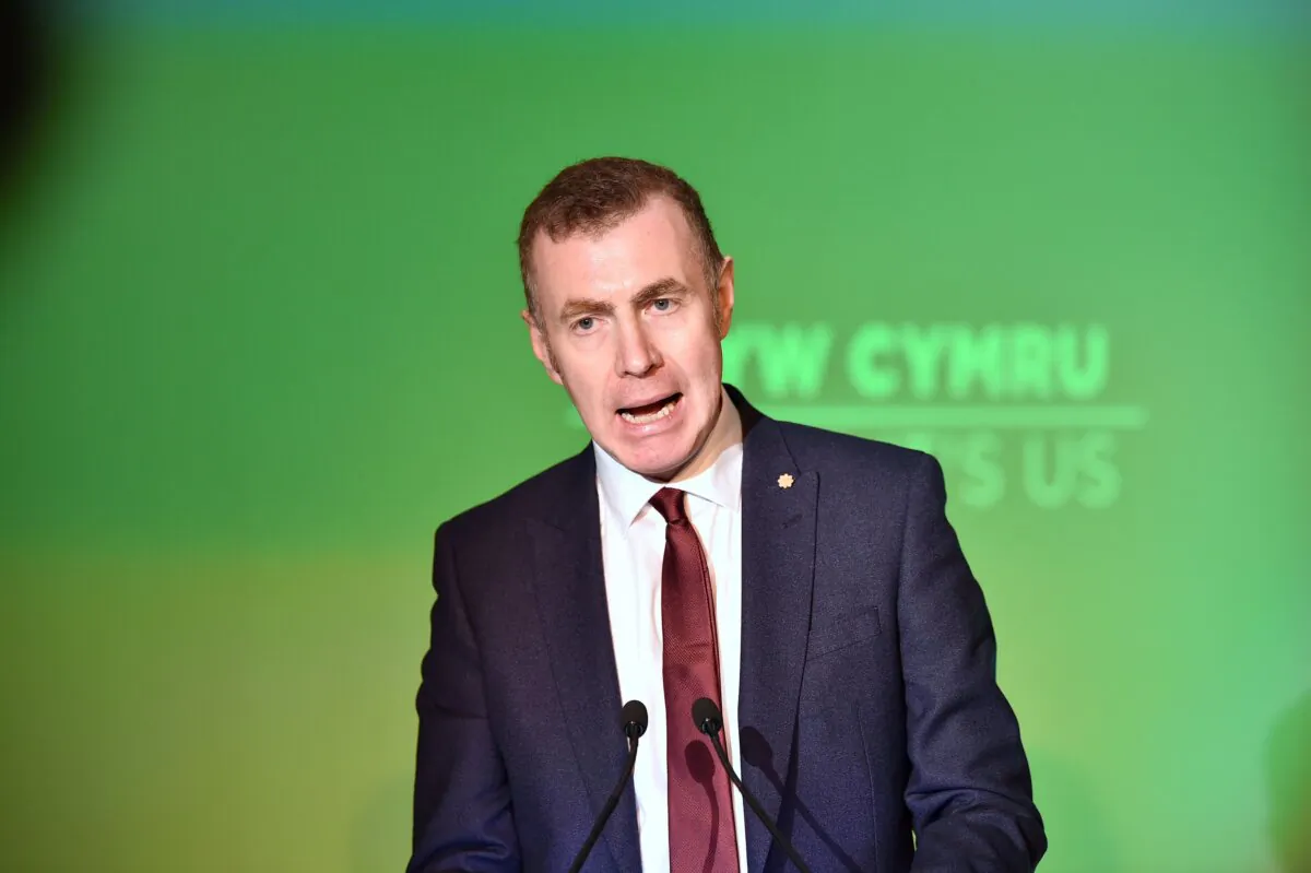 Former Plaid Cymru leader, Adam Price, speaking at unknown event. (Ben Birchall/PA)