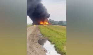 Rail Cars Carrying Hazardous Material Derail and Catch Fire in North Dakota
