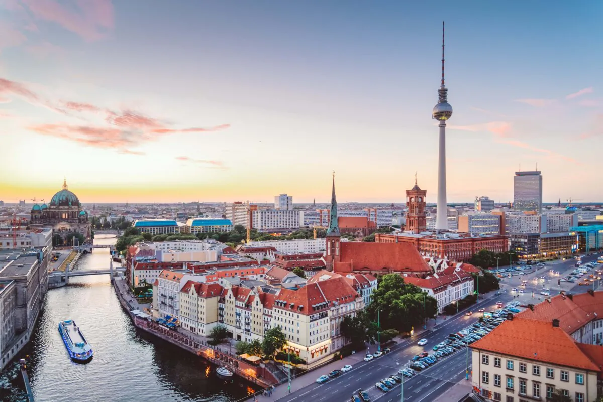 The Berlin skyline at dusk. (Nikada/Getty Images)