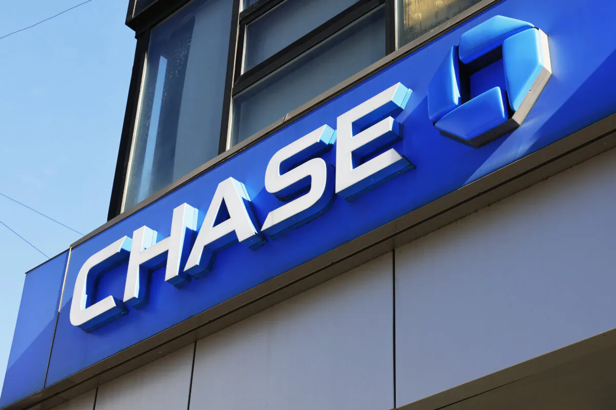 Chase Bank signage on Canal Street in New York City on Feb. 7, 2024. (Michael M. Santiago/Getty Images)
