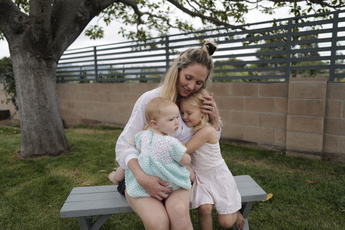 Mrs. Alder with her children.
