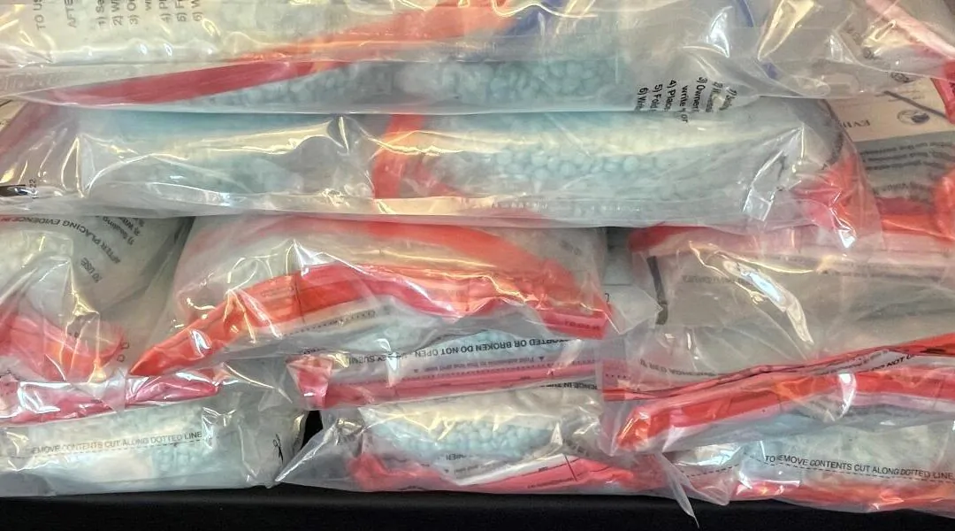 A seizure of tens of thousands of fentanyl pills by the Drug Enforcement Administration's Rocky Mountain Field Division in a photo released on July 1, 2024. (DEA)