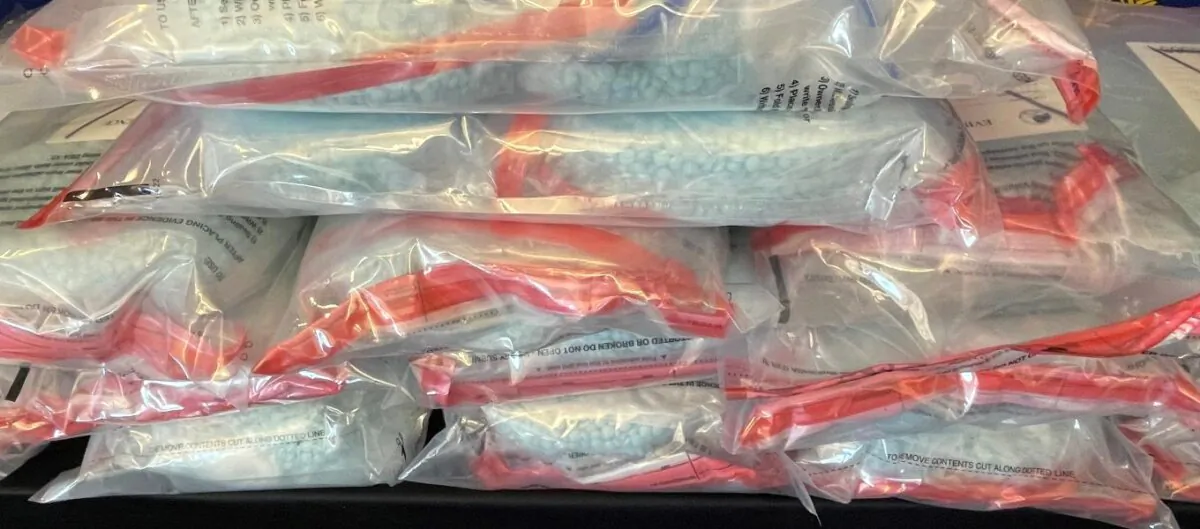 A recent seizure of tens of thousands of fentanyl pills in DEA's Rocky Mountain Field Division in a photo released on July 1, 2024. (DEA)