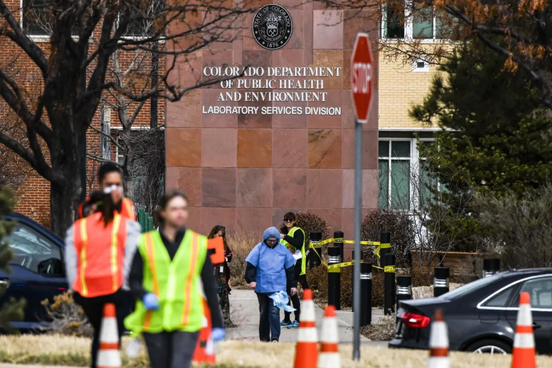 The Colorado Department of Public Health and Environment in Denver, Colo., on March 12, 2020. (Michael Ciaglo/Getty Images)