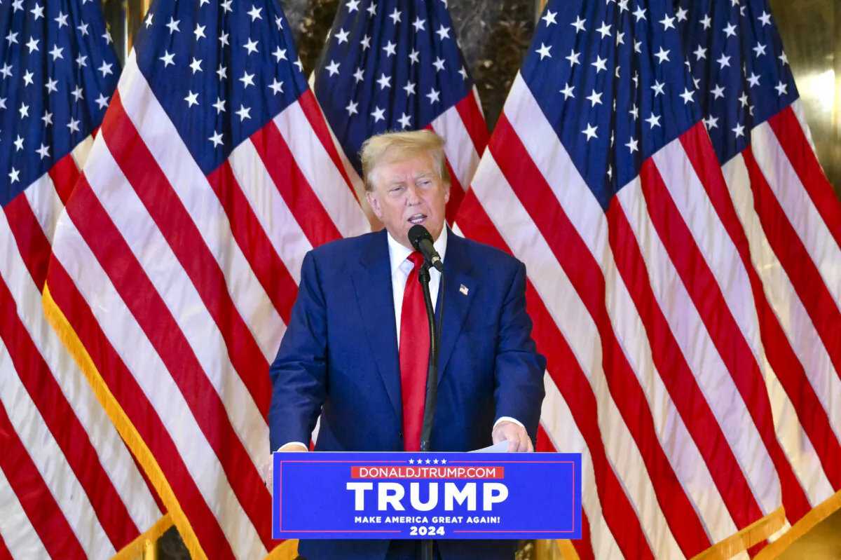 Former President and Republican presidential candidate Donald Trump speaks during a press conference at Trump Tower in New York City on May 31, 2024. (Angela Weiss/AFP via Getty Images)