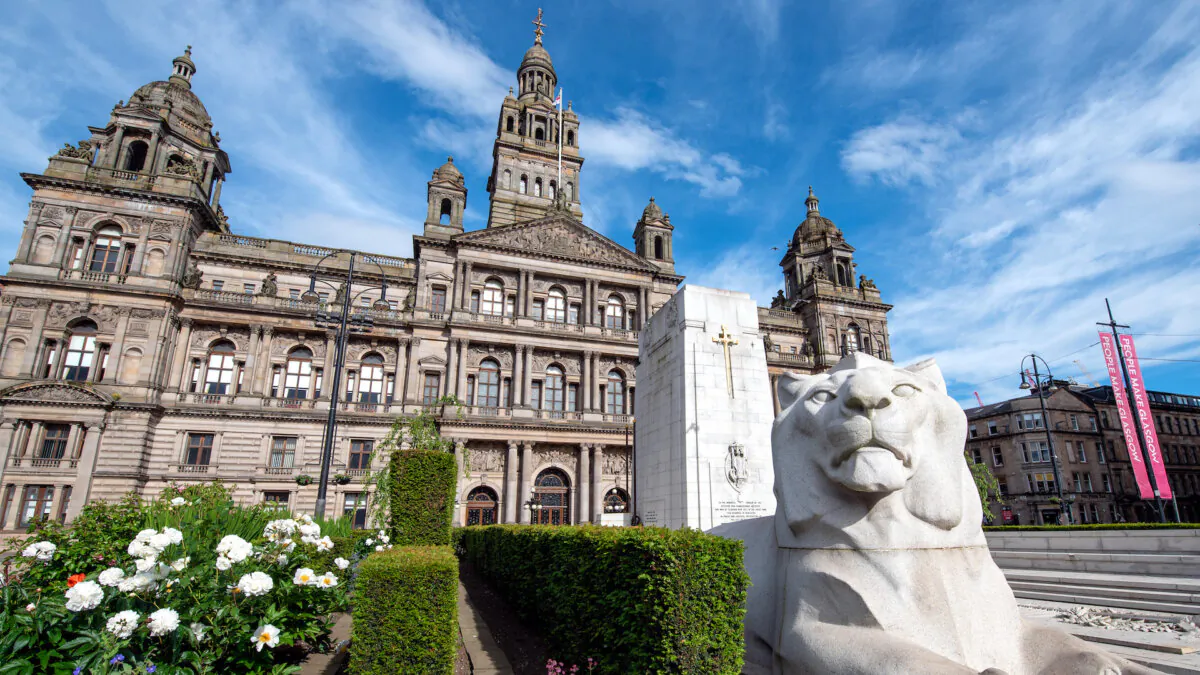 Scotland’s most underrated destination is Glasgow, where visitors enjoy a dynamic mix of architectural styles: The cityscape is packed with Victorian facades and early 20th-century touches, and bold and glassy new construction. (Cameron Hewitt, Rick Steves’ Europe) 
Glasgow City Chambers